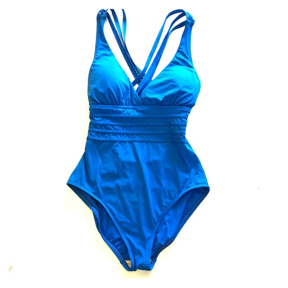 La Blanca Other - LA BLANCA Royal Blue Strappy One Piece SWIMSUIT M
